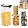 Nádoby na potraviny 4ks x 4L UZATVÁRATEĽNÉ PLASTOVÉ na cereálie cestoviny