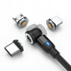Kábel DSJ USB - USB typ C / microUSB / Lightning 1 m čierny