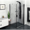 Polysan Polysan, Zoom Line Black obdĺžniková sprchová zástena 900x800mm L/P varianta, ZL1290BZL3280B