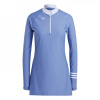 adidas 3 Stripes Long Sleeve Swim Top Womens Crew Blue 14 (L)
