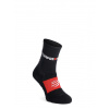 Ponožky na behanie Compressport Pro Racing Socks Winter Run - black/high risk red
