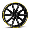 Borbet LX 8x18 5x112 ET40 black matt rim yellow