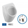 Villeroy & Boch + Sanela - Pisoár s radarovým splachovaním, napájanie 24 V, biela lesklá