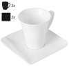 HomeDelux QUATRE HD12064 Porcelánová kávová súprava, 4ks, biela