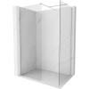 Mexen Kioto-X sprchová stena Walk-in 140 x 70 cm, transparentná 10 mm, kartáčovaný nikel - 800-140-202-97-00-070-X