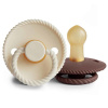 DVOJBALENIE CUMLÍKOV FRIGG ROPE CREAM/ COCOA, 0-6M, KAUČUK