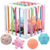 WOOPIE BABY Flexibilná senzorická kocka Baby Sorter Crazy Shapes 5 ks