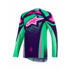 Dres TECHSTAR NOMUR, ALPINESTARS (tmavě fialová/zelená/růžová fluo, vel. S)