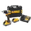 DCD800H2T DeWALT 18V AKU BEZUHLÍKOVÁ VRTAČKA/ŠROUBOVÁK , 2 X POWERSTACK 5,0 AH, NABÍJEČKA, KUFR T-STAK