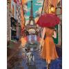 ZUTY Maľovanie podľa čísel - PARÍŽ EIFFELOVA VEŽA PRECHÁDZKA ULIČKOU Rámovanie: bez rámu a bez vypnutia plátna, Rozmer: 80x100 cm