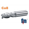 Fréza valcová čelná 3,5x10mm krátka 4bř. HSS Co8, 1 zub cez stred, typ N 120508.035