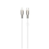FIXED Nabíjecí a datový opletený kabel s konektory USB-C/Lightning a podporou PD, 1.2 m, MFI, bílý