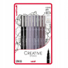 Uni Pin Creative Strokes Kaligrafická kresliaca sada so špeciálnym atramentom 8 kusov