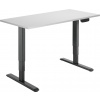 AlzaErgo Table ET1 NewGen čierny + doska TTE-12 120 × 80 cm biely laminát