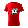 Futbalová lopta v triku - Tričko detské bavlnené - 158 cm/12 rokov ( Červená )