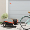 Vozík za bicykel, čierno oranžový 30 kg, železo-ForU-94054