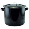 Hrniec smaltovaný čierny 30L s pokrievkou