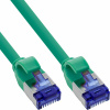 S/FTP (PiMF) Patchkábel LSOH TPE 0.3m cat.6a, zelený, slim, Cu, flexibilný