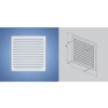 Haco Větrací mřížka se síťovinou - krytka 150x150 hnědá 0314 HACO Větrací mřížka krytka VM 150 x 150 KH hnědá se síťovinou