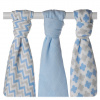KIKKO Bambusové plienky Scandinavian Baby Blue Mix 3ks