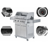 Plynový gril - Záhradný plynový gril 14,2 kW so skleneným 4+1 horákmi (Záhradný plynový gril 14,2 kW so skleneným 4+1 horákmi)