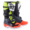 Topánky TECH 7 S, ALPINESTARS, detské (sivá / červená fluo / žltá fluo, vel.42)