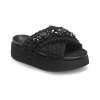 Dámske Šlapky INUIKII WOVEN STONES PLATFORM 1004.005.0043.000 – Čierna