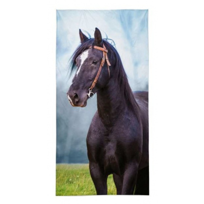 Detexpol osuška Kôň čierny 70 x 140 cm