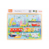 Viga puzzle na podložke 48 častí Poznajme transport
