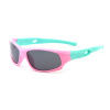 Techsuit - Kids Polarized Sunglasses športové polarizačné slnečné okuliare pre deti - ružové / zelené