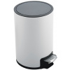 Pedálový odpadkový kôš Riku, matný biely, oceľ, 5 l