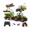 Veľký traktor na diaľkové ovládanie s prívesom