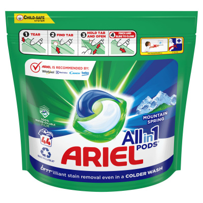Ariel Mountain Spring Gelové tablety 44 ks