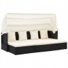 Záhradné lehátko - Catfly so strechou -ROOF 200x60x124cm Rattan PE (Catfly so strechou -ROOF 200x60x124cm Rattan PE)