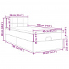 vidaXL Osmanský rám postele s matracom čierna 90x190 cm látka - Čierna - 235083-247236
