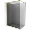 Mexen Kioto-F, sprchová zástena s rámom 140 x 202 cm, 8 mm šedé sklo, zlatý lesklý profil, 800-140-104-50-40