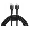 Baseus Cafule Series nabíjecí / datový kabel USB-C na USB-C PD2.0 60W Flash 2m, šedá-černá CATKLF-HG1