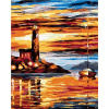 Maľovanie podľa čísel - Maják a plachetnica, 80 x 100 cm, napnuté plátno na ráme 8596530027232