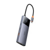 Baseus hub Series 2 USB 6v1 (USB-C/HDMI4K60Hz/USB-C(10Gbps)/USB-A(10Gbps)/RJ45/USB-C(PD) šedý (6932172643294)