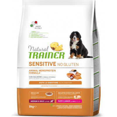 Trainer Natur Sensitive No glutén Puppy&Jun Medium/Maxi losos 3kg