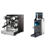 Rocket Espresso Appartamento TCA, black/copper + Rancilio Rocky Doserless