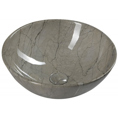 Sapho Dalma umývadlo 42x42 cm okrúhly pultové umývadlo sivá/kamenná MM113