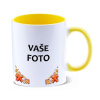 HRNČEK S FOTKOU FAREBNÝ RÁMIK DOVOLENKA 350 ML FOTOpošta Farba: ŽLTÝ