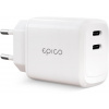 Epico 45W duálna sieťová nabíjačka – biela 9915101100143