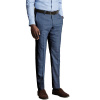 Charles Tyrwhitt Ultimate Performance Checked Suit Trousers — Steel Blue - Slim fit | 38 | 38