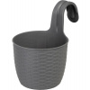 Strend Pro Garden 255642 Závěsný květináč , PP, 26x18x24,5 cm, barva šedá