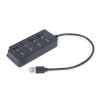 GEMBIRD 4-portový USB HUB 1 x USB 3.1 + 3 x USB 2.0 čierna (UHB-U3P1U2P3P-01)