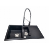 Čierne 1 umývadlo, 5 mramorová žula + vodovodná batéria (Čierne 1 umývadlo, 5 mramorová žula + vodovodná batéria)