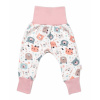 Tepláčiky - Baggy, bavlna Space Bear Pastel, Baby Nellys - púdrové, veľ. 68 Baby Nellys