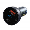 Baseus Particular Digital Display autoadaptér s displejom USB-A + USB-C QC3.0 + PD 65W (CCKX-C0G)